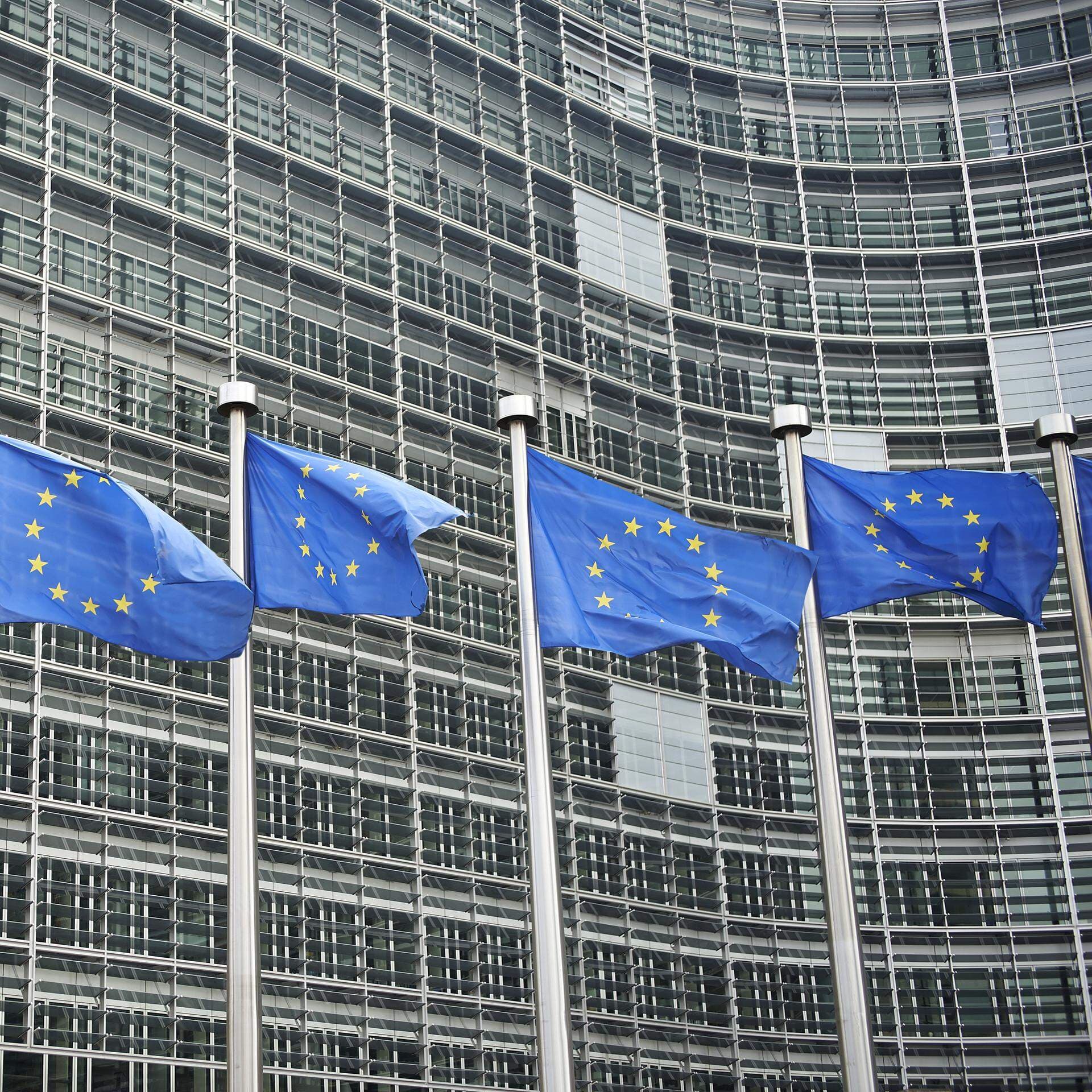 EU-flaggor i Bryssel