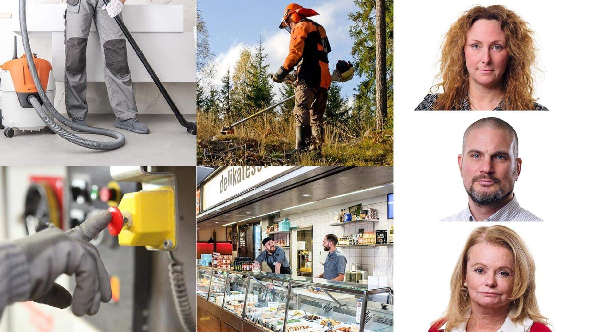 Emma Unevik, uppe till höger, Håkan Nilsson, mitten till höger, och Maud Spencer, nere till höger.