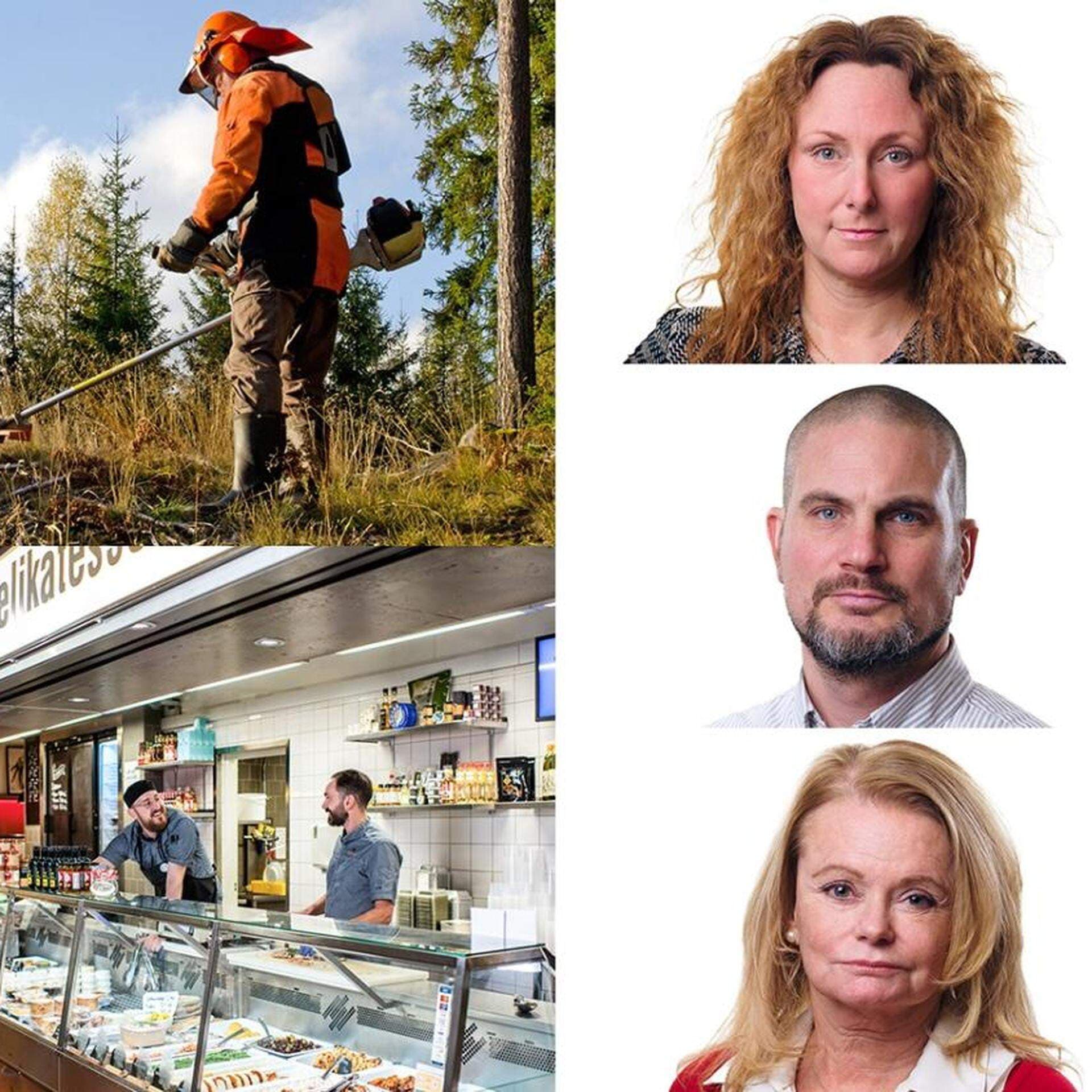 Emma Unevik, uppe till höger, Håkan Nilsson, mitten till höger, och Maud Spencer, nere till höger.