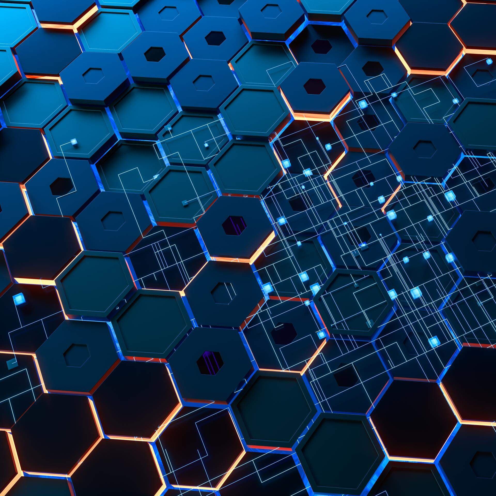 information space connection graphic glow creative power shape hexagonal molecular geometric structure cyber data hi-tech cyberspace hardware electric chip motherboard microchip integrated electronic connect electricity circuit board technical web design future concept hexagon network computer futuristic digital tech abstract engineering technology blue background science internet rendering 3d golden