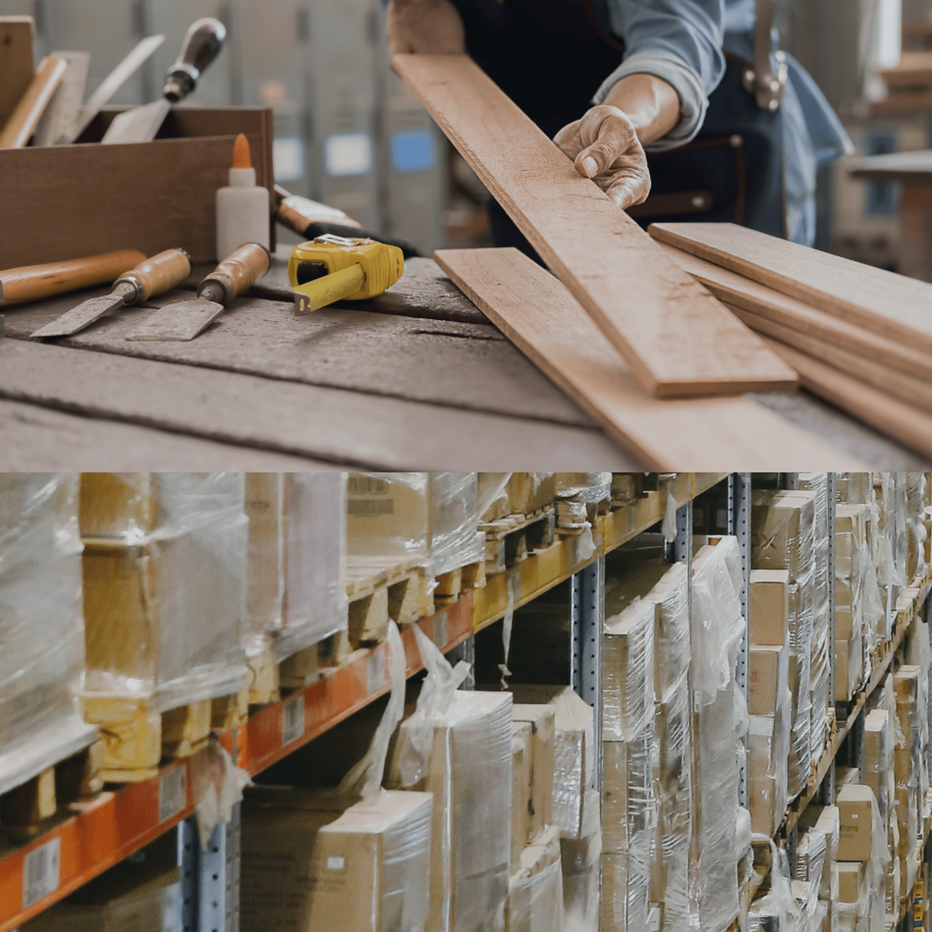 Collage av branscher Värmlandskarta