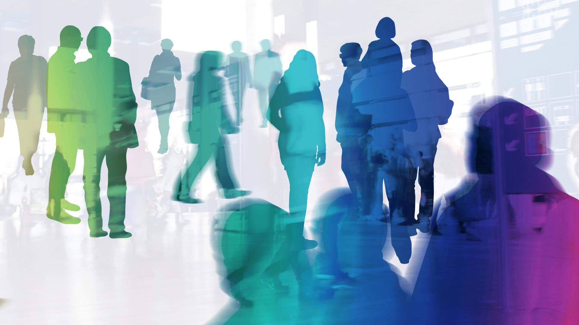 Siluetter av människor