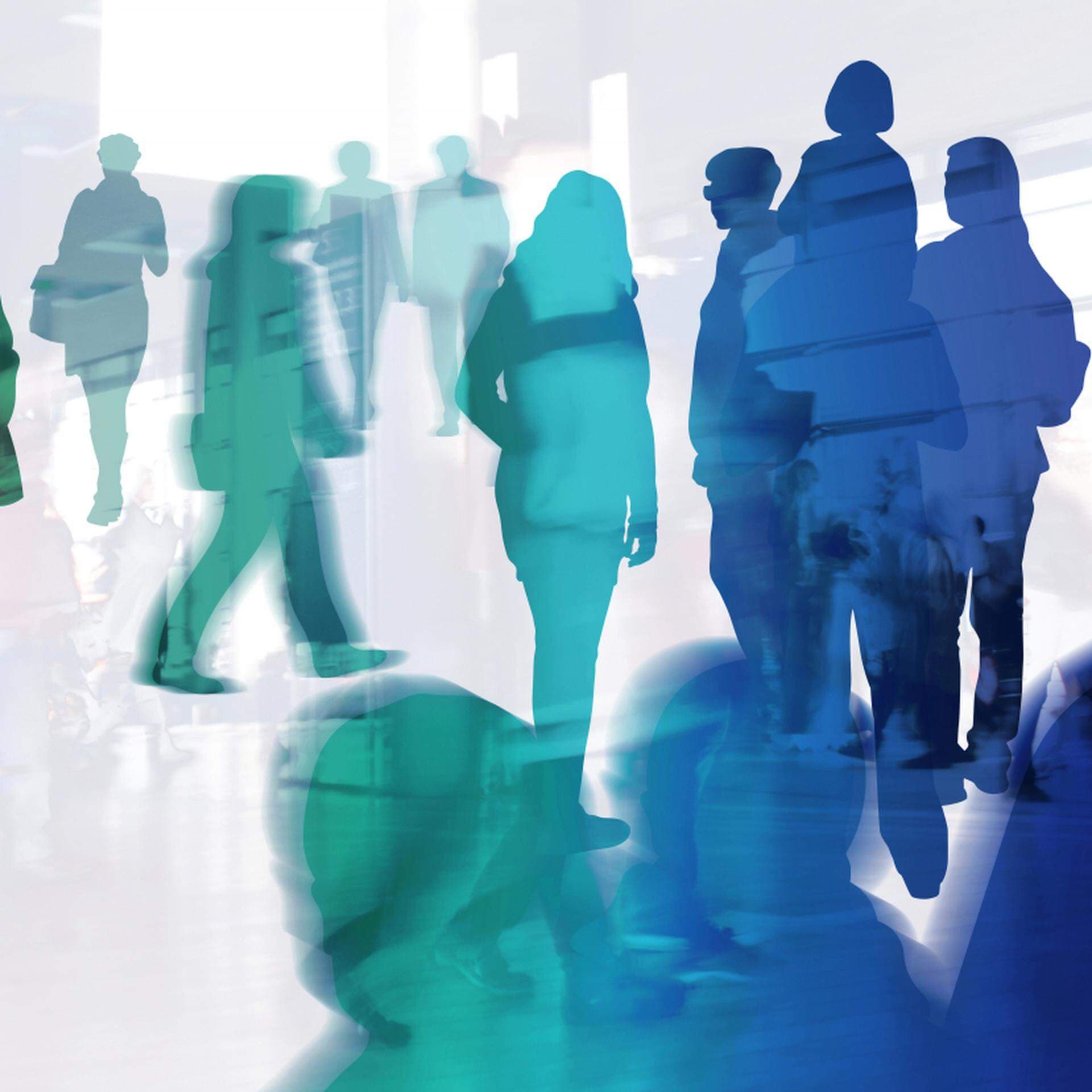 Siluetter av människor