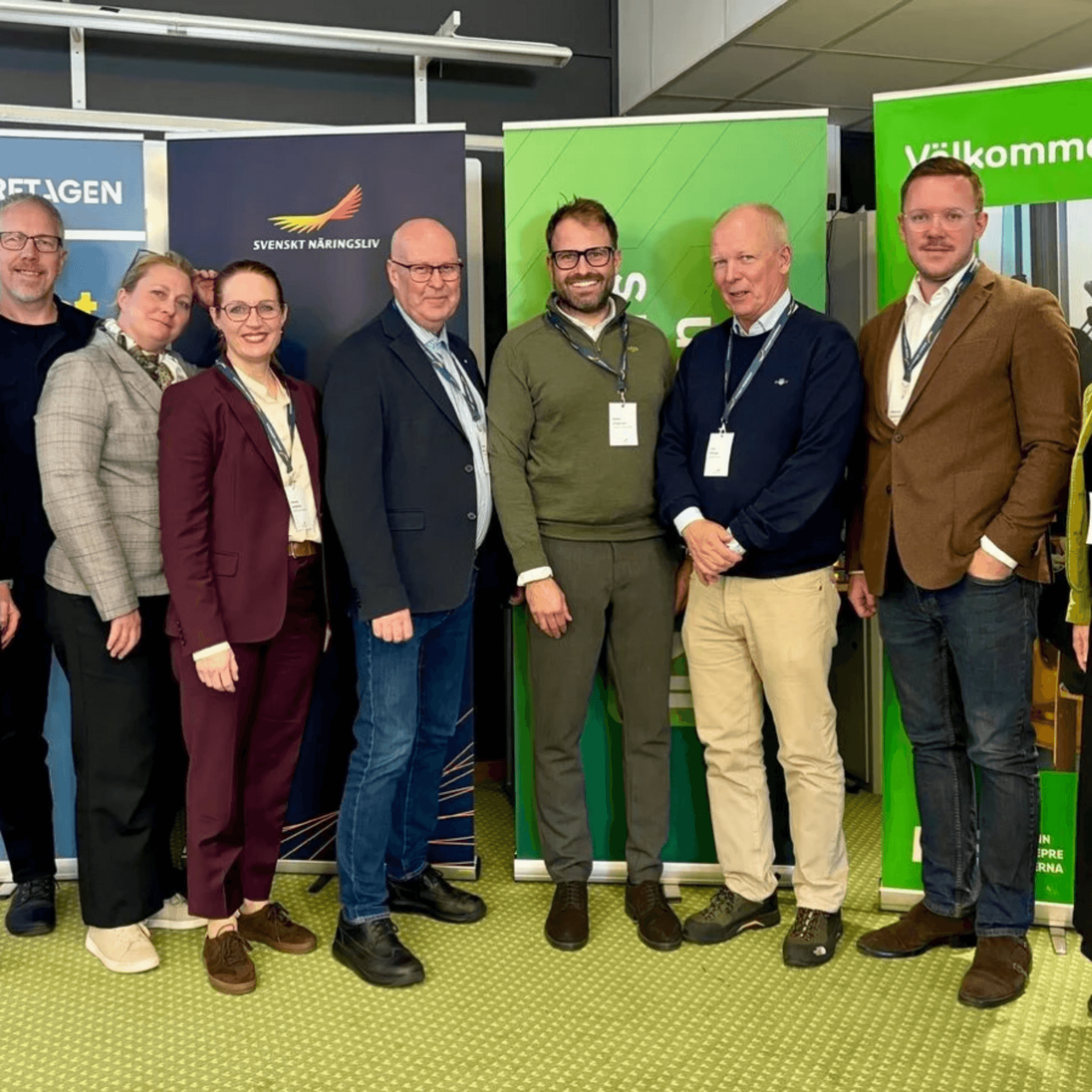 Eva Nordlander, Svenskt Näringsliv, Jan Röhlander, Sollefteå kommun, Maria Lindström, Innovationsföretagen, Veronica Sandström, Maskinentreprenörerna, Anders Gustin, Installatörsföretagen, Simon Jörgensen, Johnsons i Åre El AB, Lars Redtzer, Byggföretagen, Mattias Holmström, Byggföretagen, och Sanna Wallerstedt, Byggföretagen.